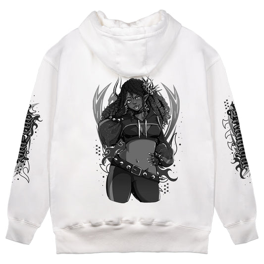 BlazetteMidnight Cheeky Hoodie white