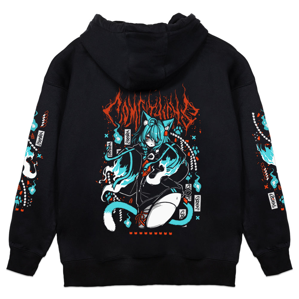 comfythighs Ghost Cat Hoodie