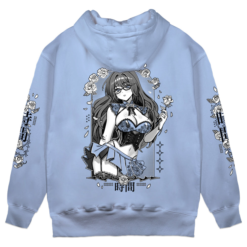 NomadicWhovian Waifu Light Blue Hoodie