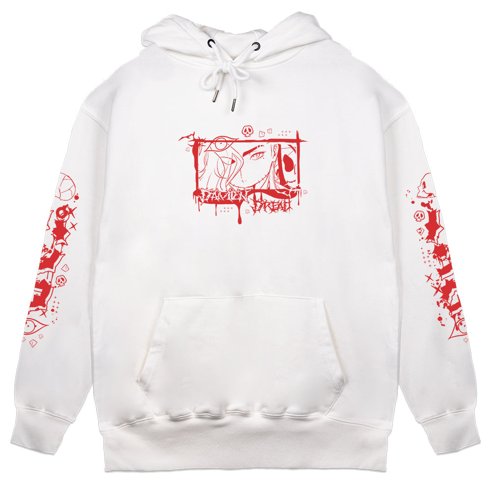 DamienDreadVT Horror Punk Variant White Hoodie