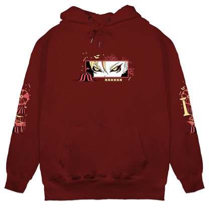 MarinGoRound Tent of Twisted Terror Hoodie in dark red