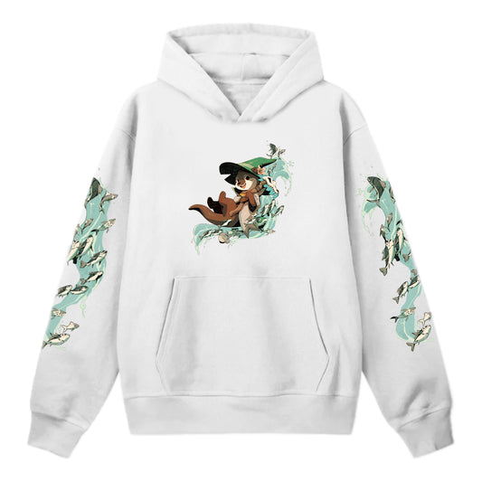 LongLiveReya Lilypad Fish White Hoodie