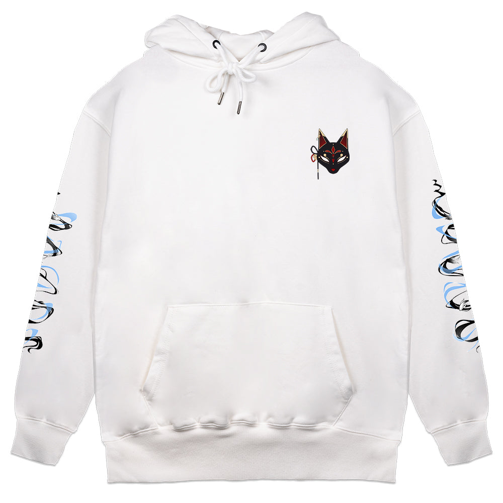 Ashie Masked Hoodie - White