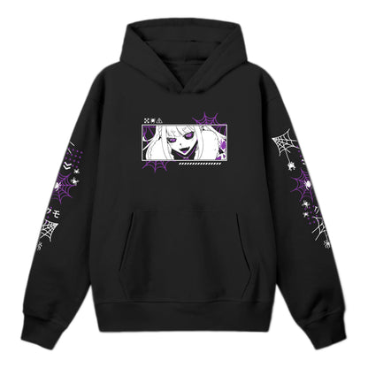 Kumogorogoro Purple Bloom Fangs Hoodie