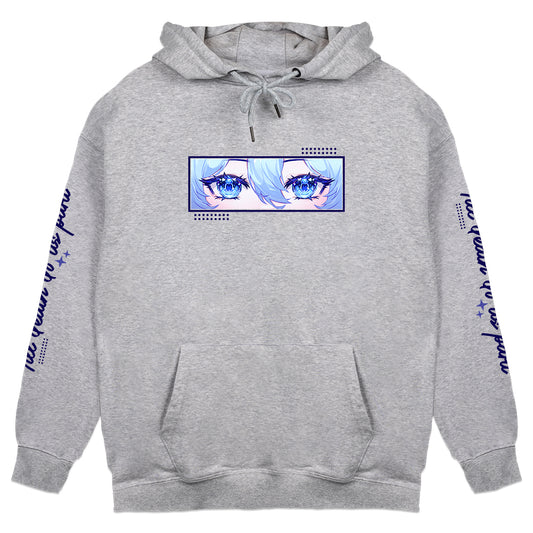 CharlotteVeil Bright Eyes Heather Grey Hoodie