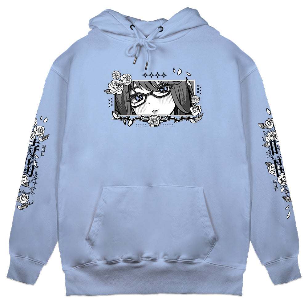 NomadicWhovian Waifu Light Blue Hoodie