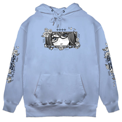 NomadicWhovian Waifu Light Blue Hoodie