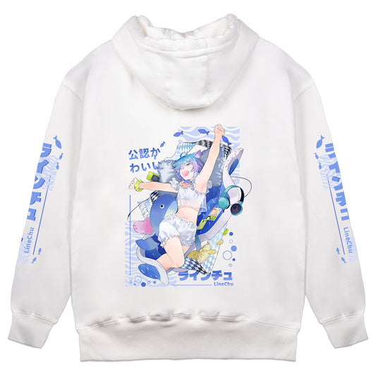 LineChu Rise UP White Hoodie