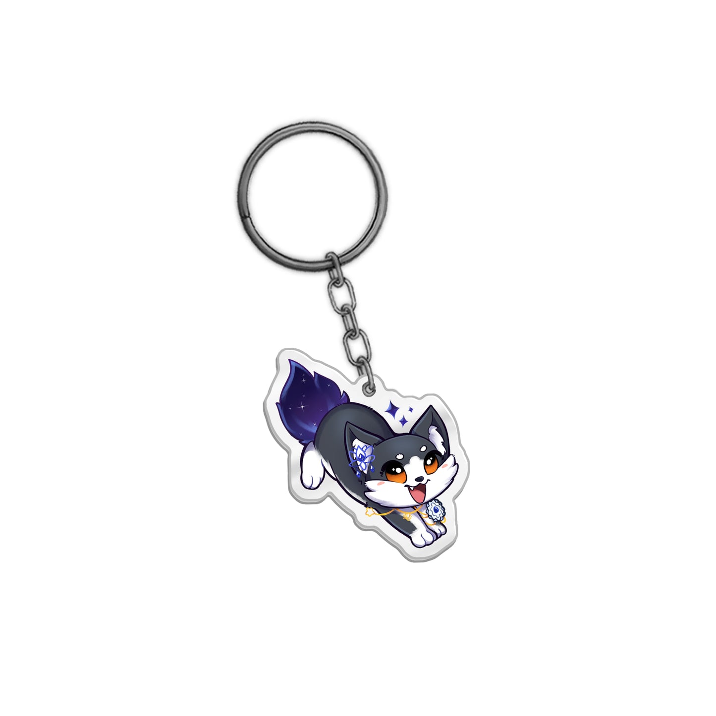 HowlingLotusVT "Moonlight Howl" Acrylic Keychain