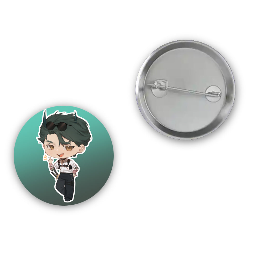 Hyaku Flip the Bird Button Pin