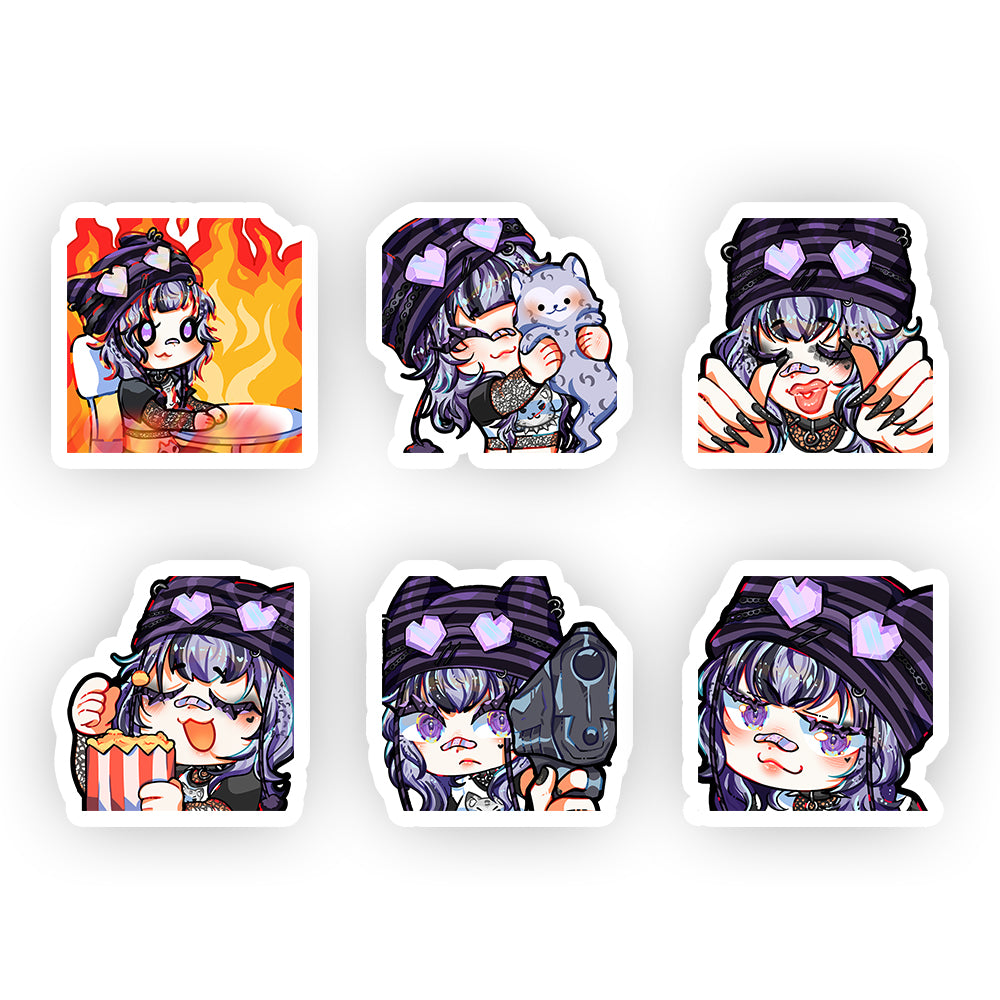 InstantKitty "Punk Rock Kitty" Sticker Pack