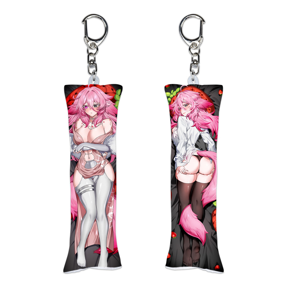 JasmineLilith "Sweet Strawberry" Black Daki Keychain