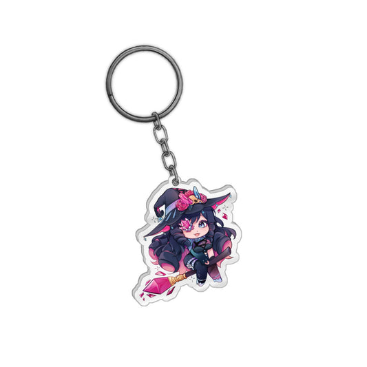 JemGlam Crystal Broom Keychain