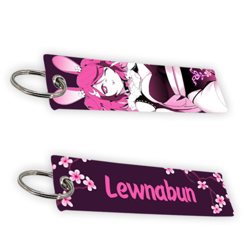 Lewnabun Sakura Bunny Jet Tag Keychain