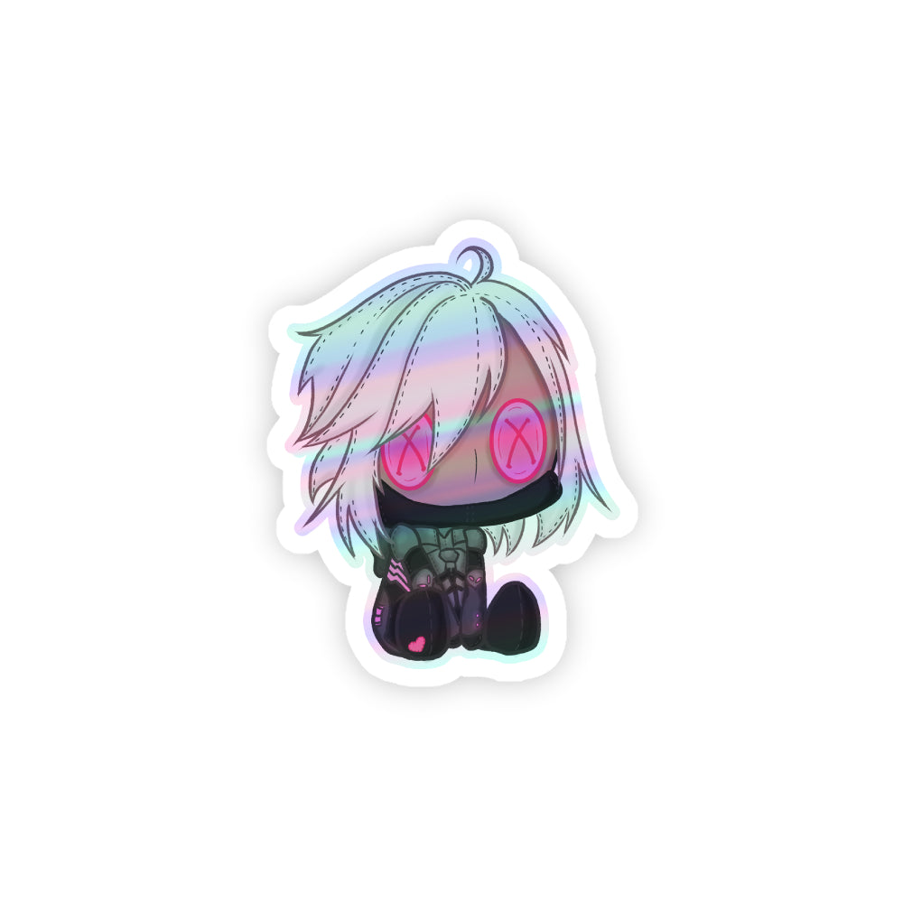Joey The Lost Cyborg Holographic Sticker