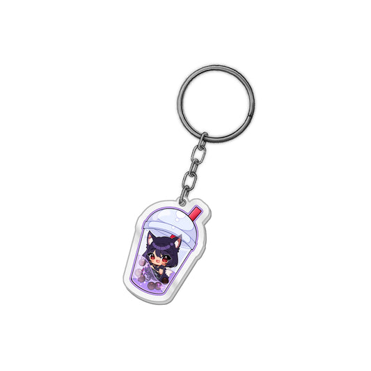 Kameko Kuromori "Boba Tea" Keychain