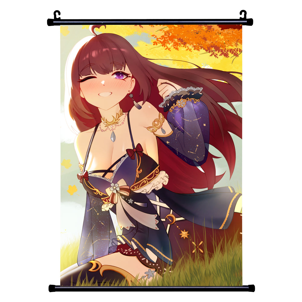 Kanamonbun "Autumn Sunset" Wall Scroll