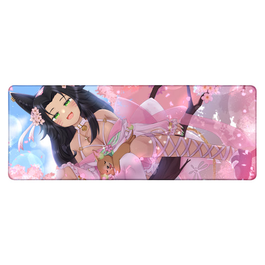 Katsune "Beneath The Blossoms" XL Mousepad