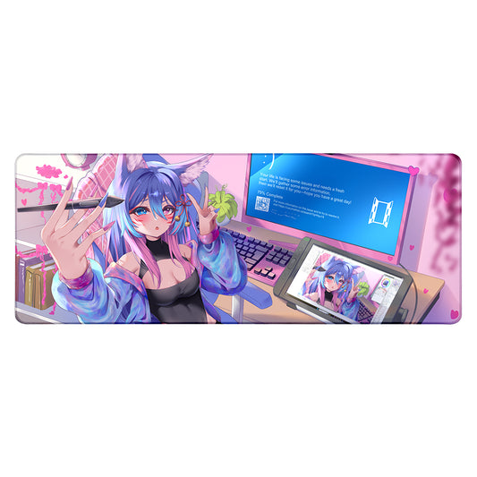 Kii_tsune "Fox Gaming Den" XL Mousepad