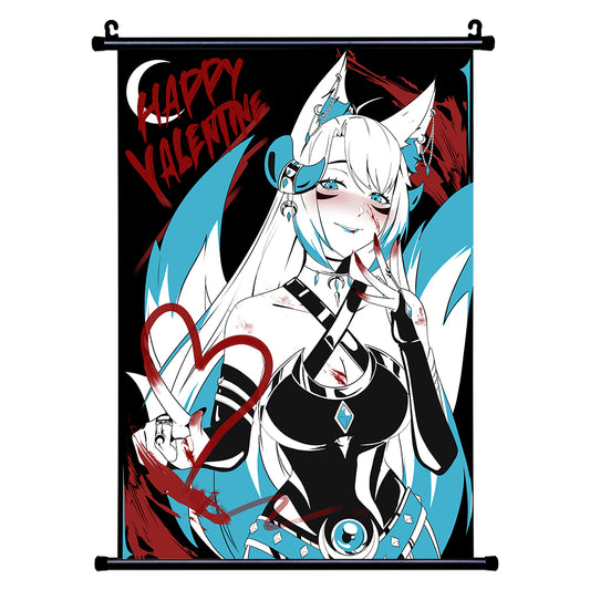 Kitsu Moonvale "Bloody Valentine" Wall Scroll