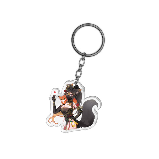 KitsuneNoKokoro Heart Fingers Keychain