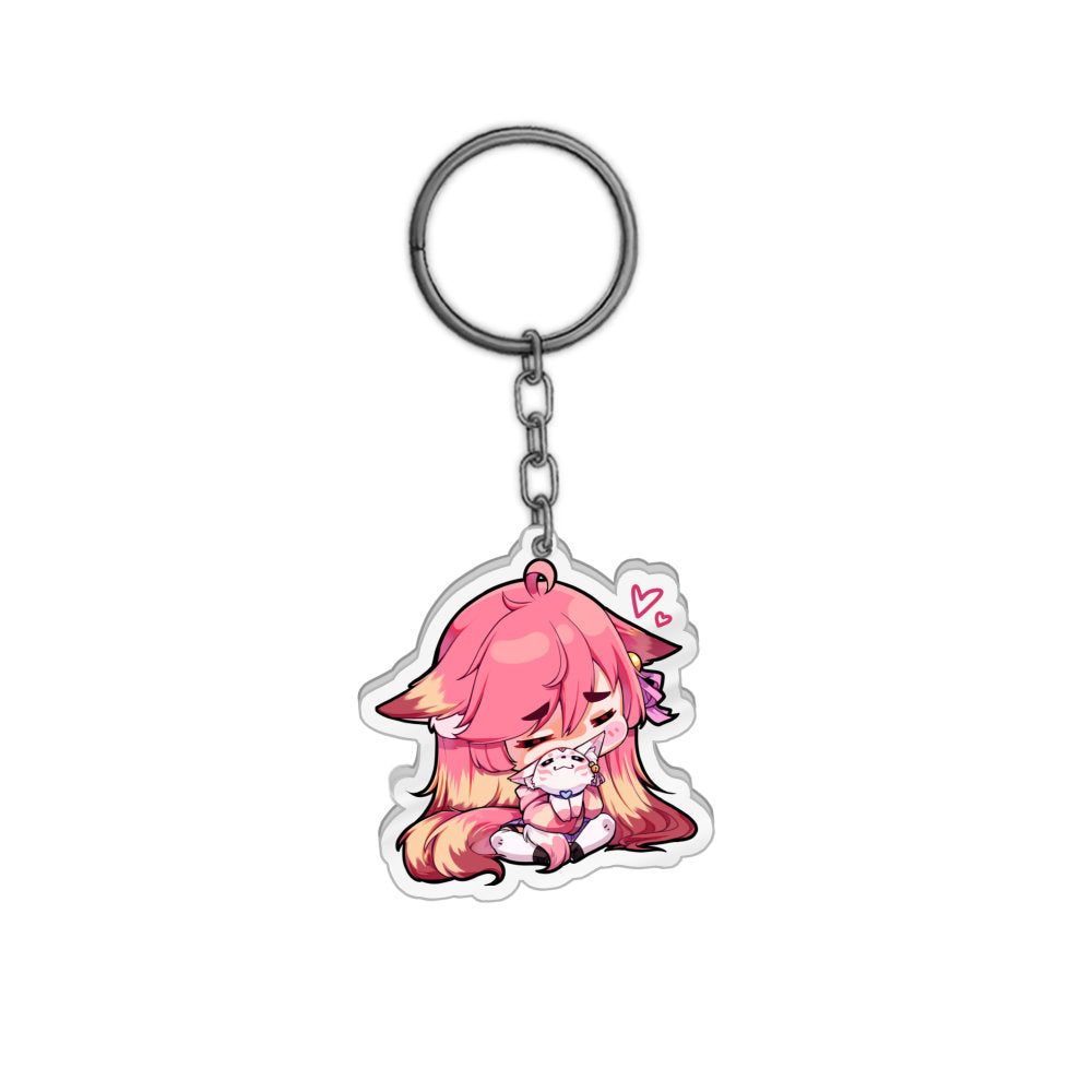 Kitsunero Chibi Sleepy Keychain