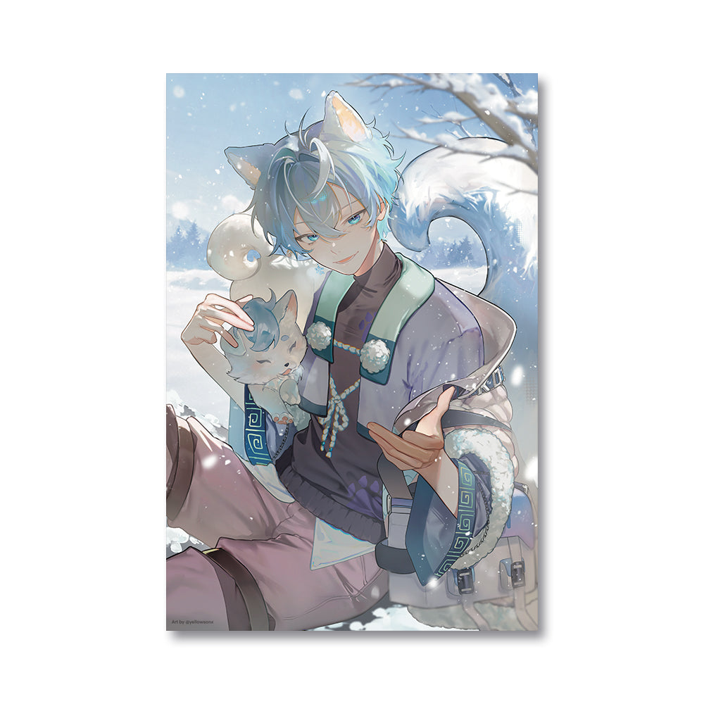 Koummand "Samoyed in Snow" Poster