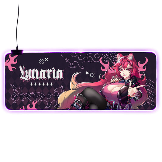 Lunaria Quimera Rosa LED XL Mousepad