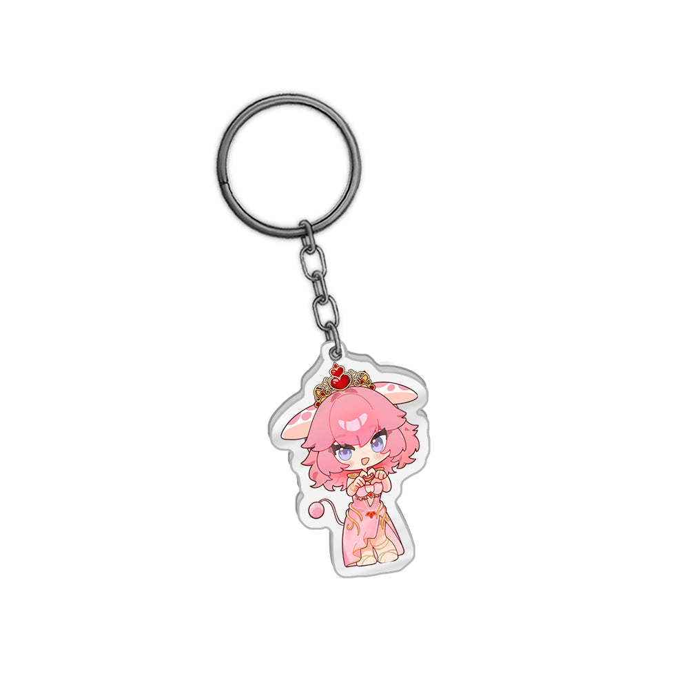 Lady.Guenivere Chibi Hearts Keychain