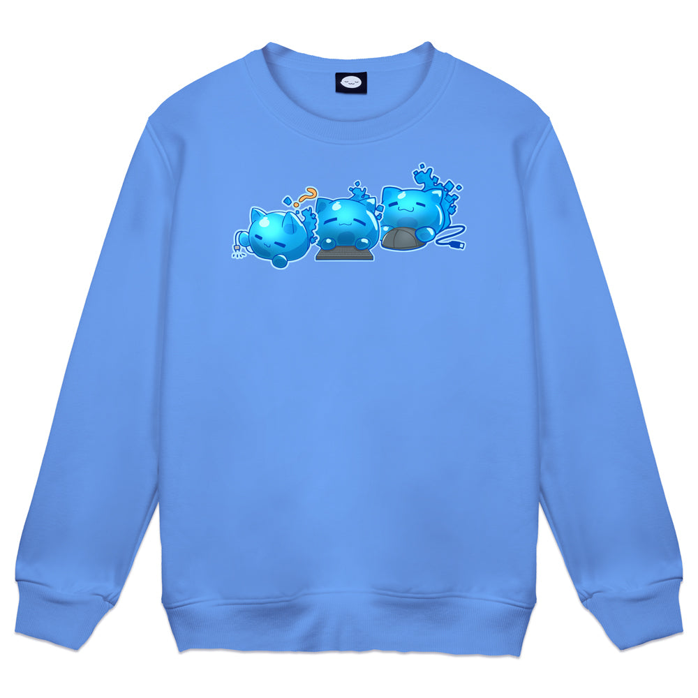 StuxVT Scrypt Mouse and Keyboard Light Blue Crewneck