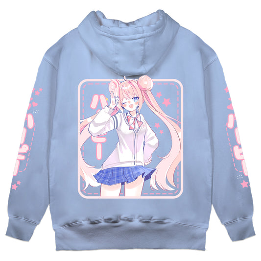 Bun_Mii Schoolgirl Light Blue Hoodie