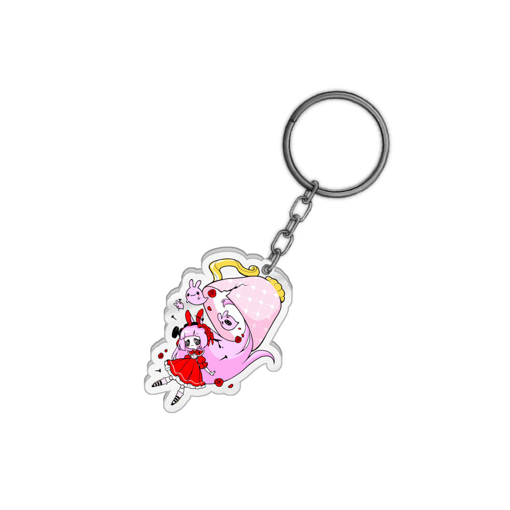 LobotomyBunny Broken Teacup Keychain