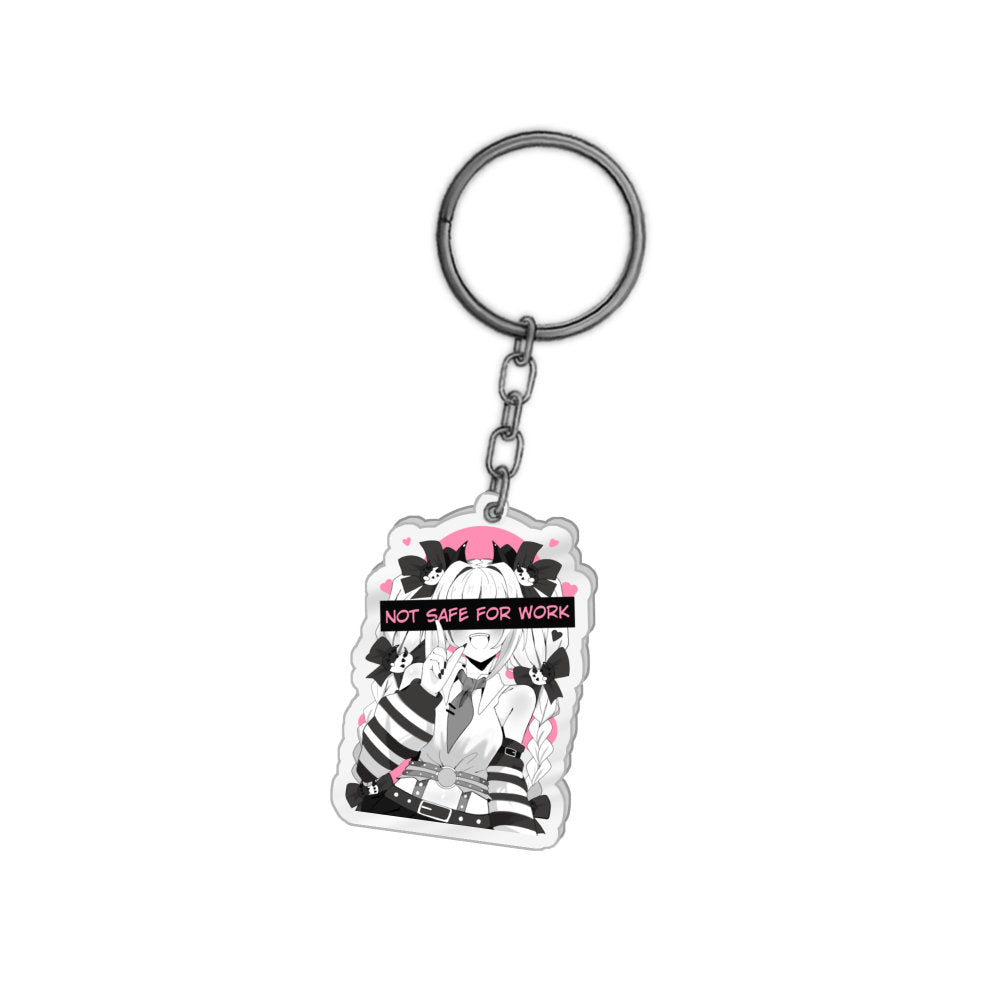 Lucky Akuma Not Safe For Work Keychain