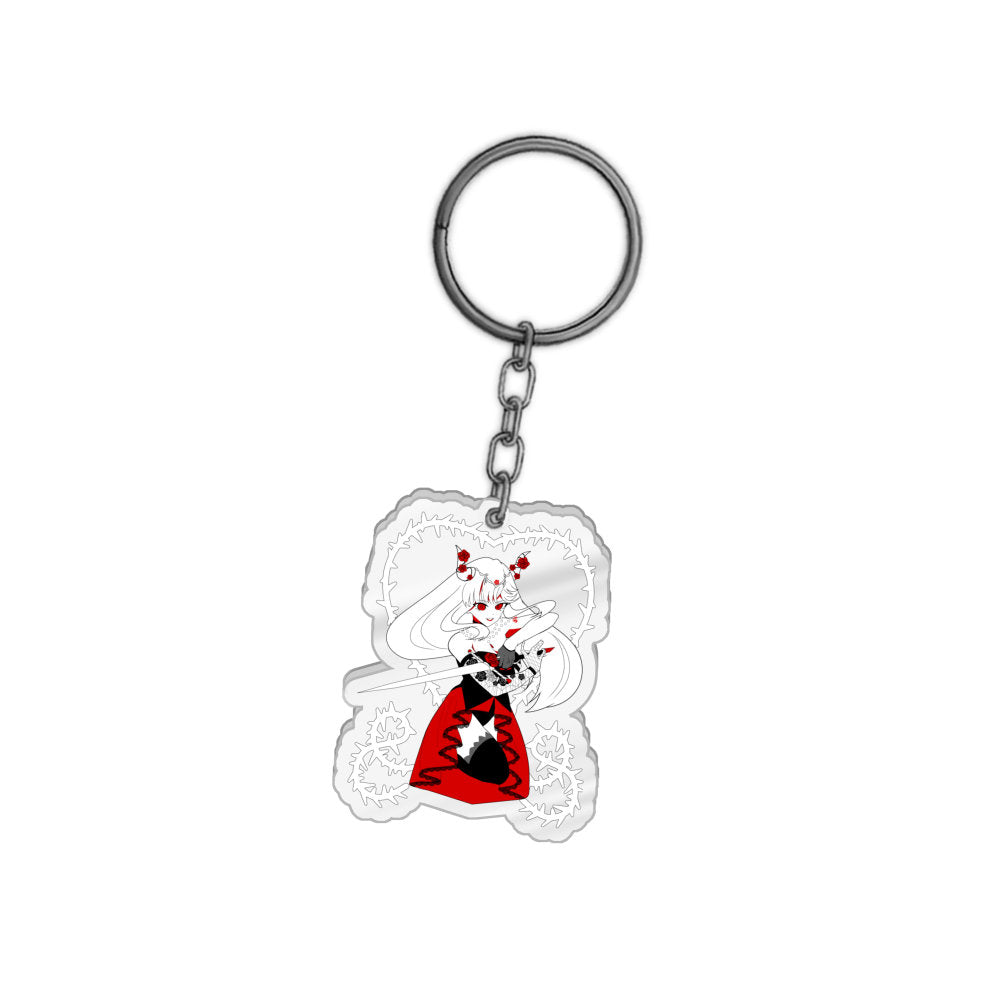 MelroseeVT Thorn and Rose Keychain