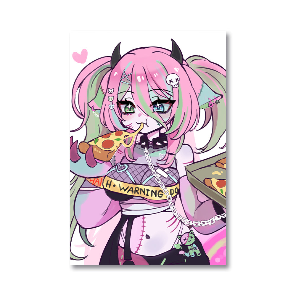 meowza "Pizza Time" Poster