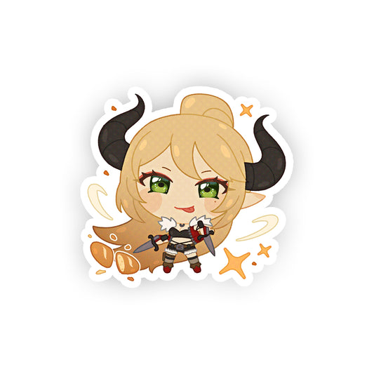 Mora_Vtuber Baguette Chibi Sticker