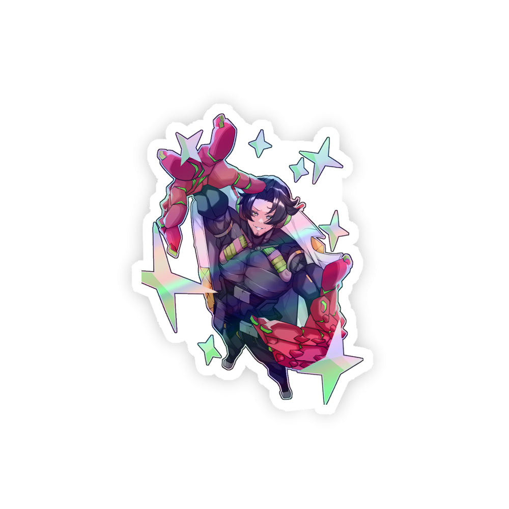 Morgan Clear Holographic Sticker
