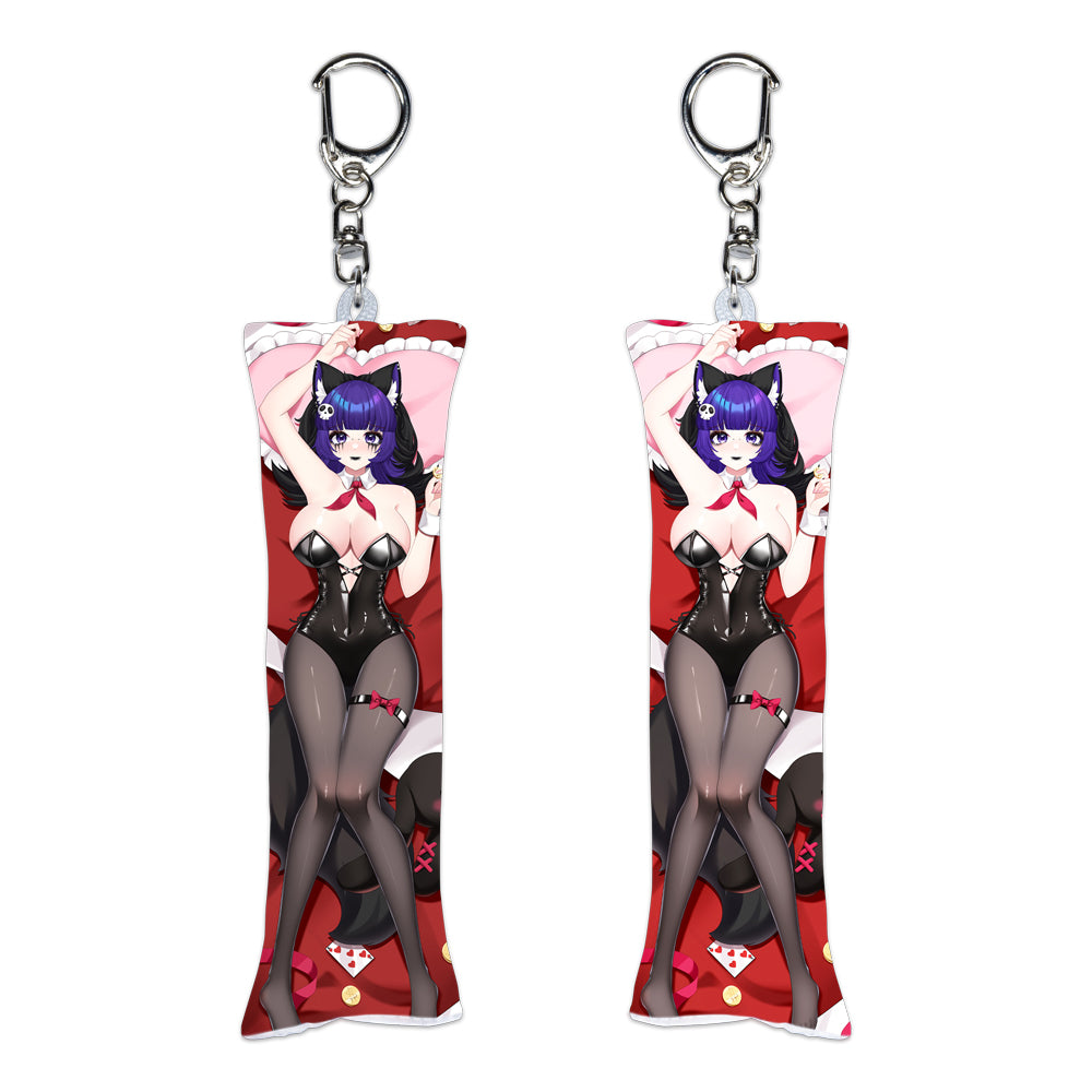NicoENVT Goth Kitten Dakimakura Keychain
