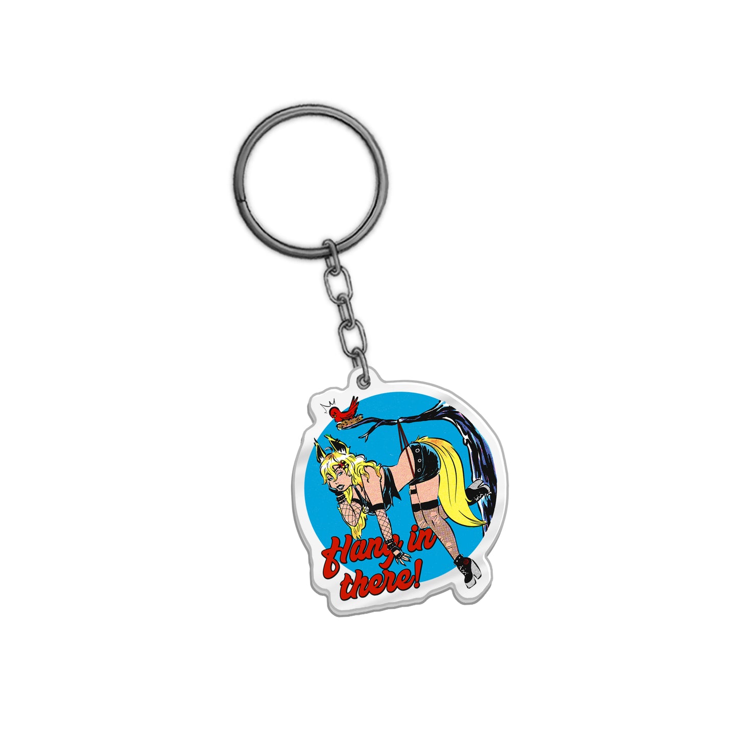 nofoxweregiven "Hang in There" Keychain