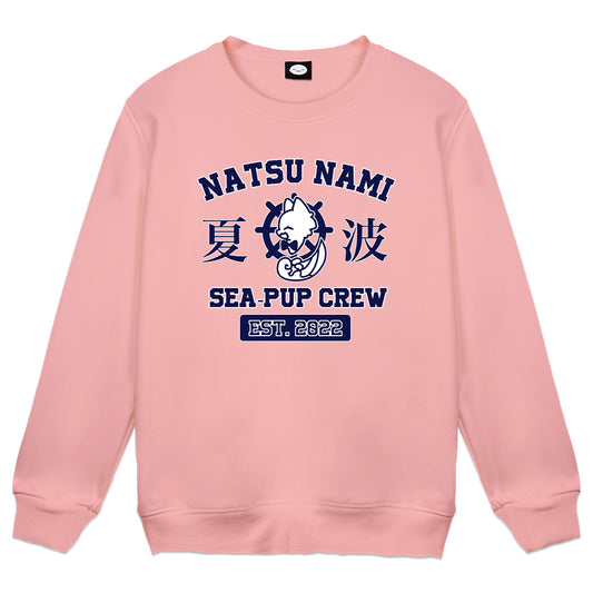 NatsuNami SEA-PUP Pink Crewneck