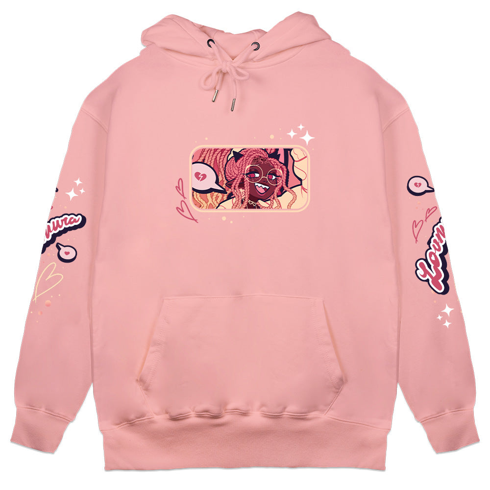 LOVMURA Lov and Heartbreak Pink Hoodie