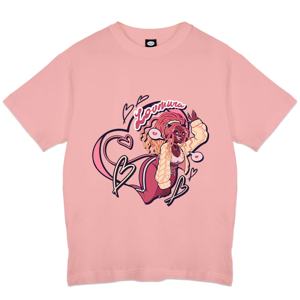 LOVMURA Lov and Heartbreak Pink T-Shirt