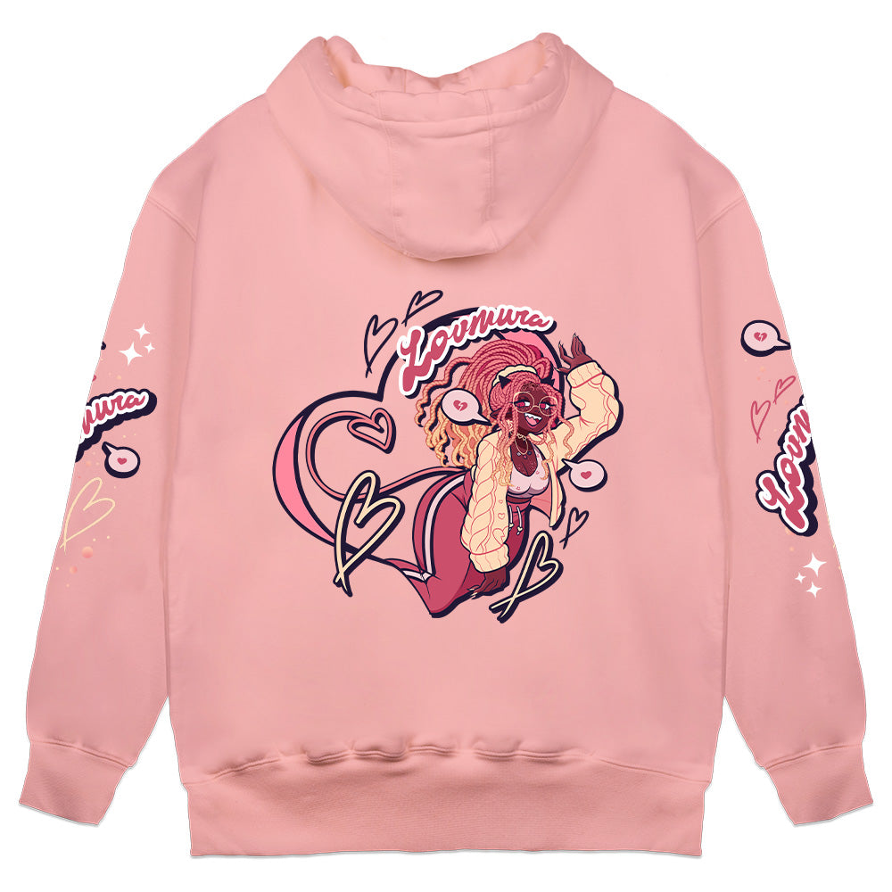 LOVMURA Lov and Heartbreak Pink Hoodie