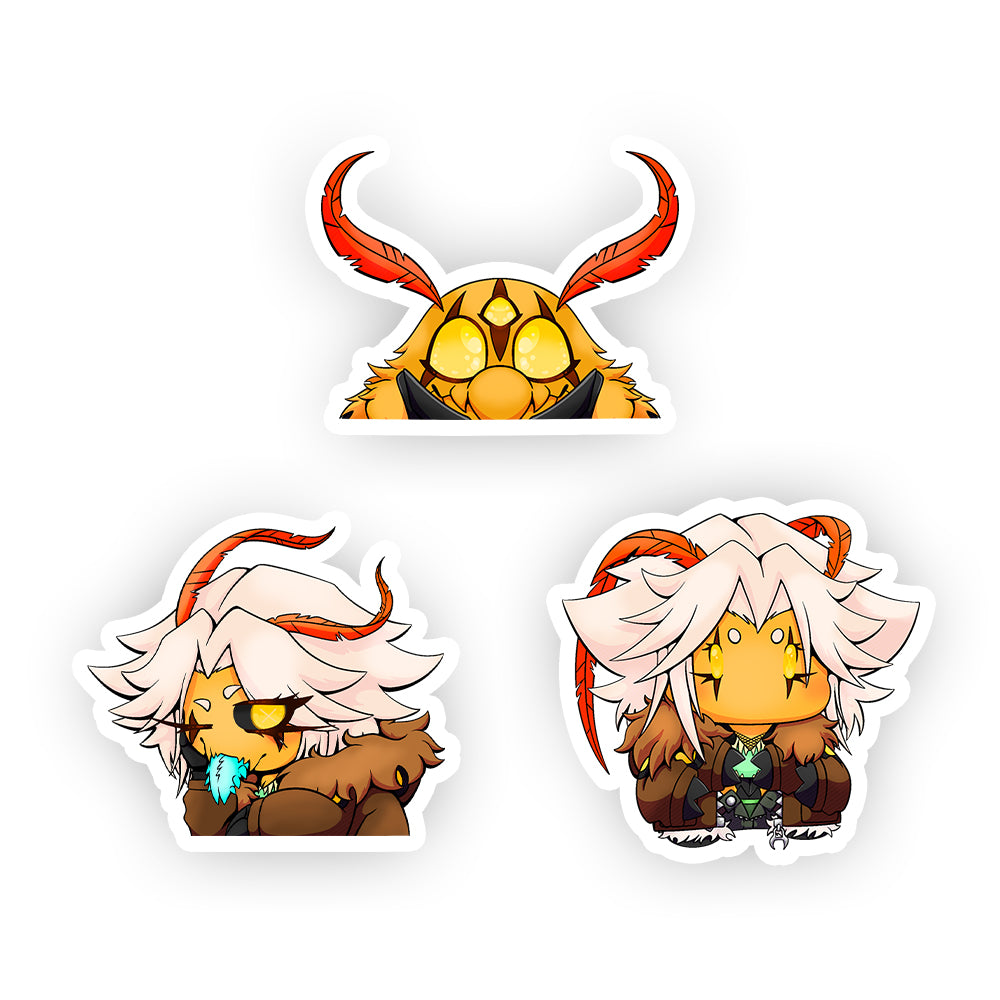 Polly Anthera "Eclipse of Moths" Sticker Pack