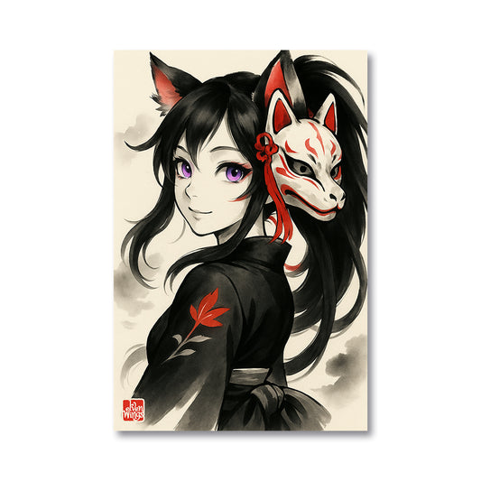 Popacollaa "Portrait Sumi-E" Poster