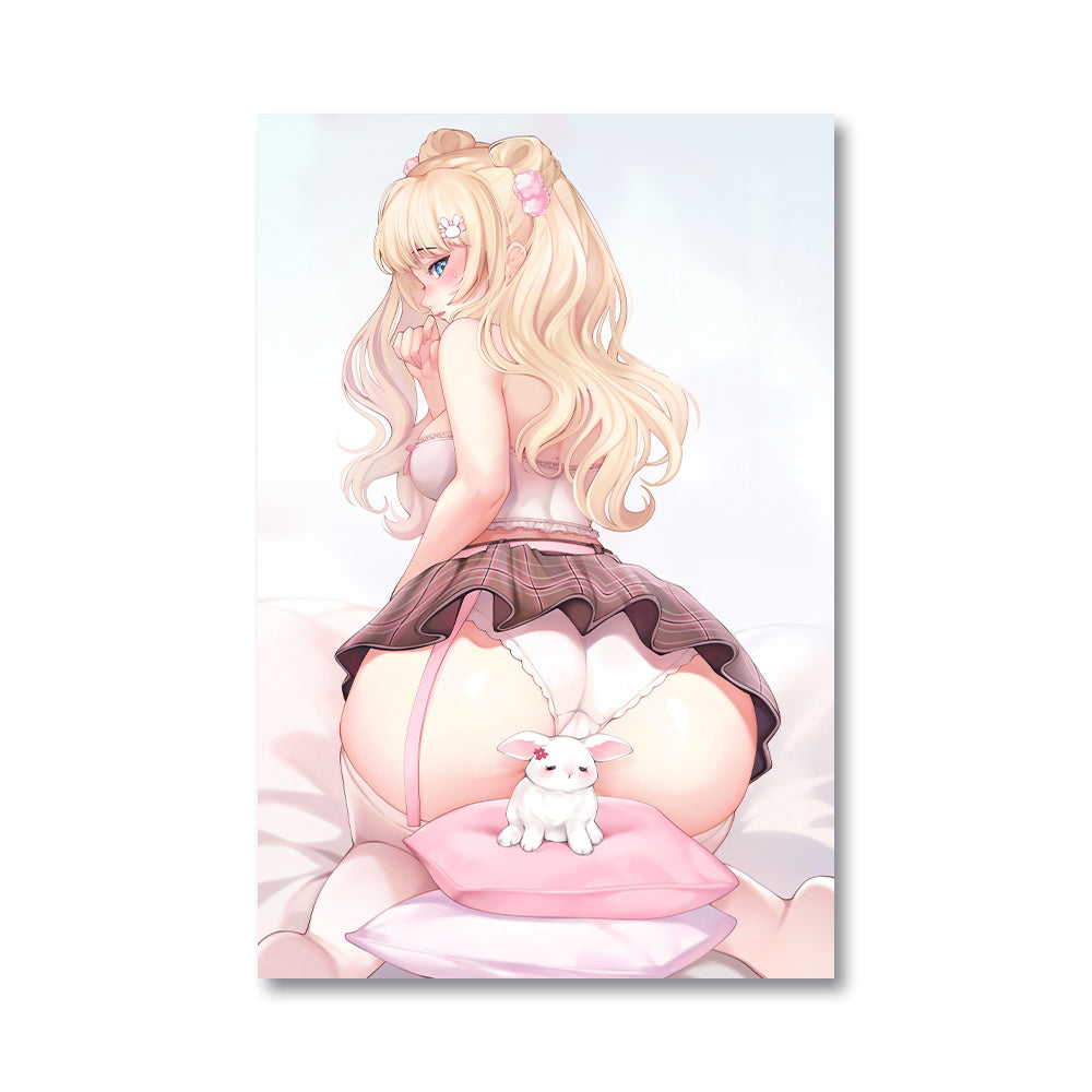 Blondedaze Bunny Cushion Poster