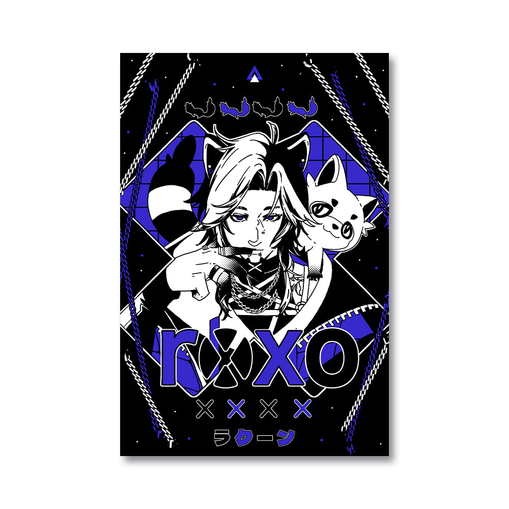 roxoah Indigo Raccoon Poster โ UwU Market