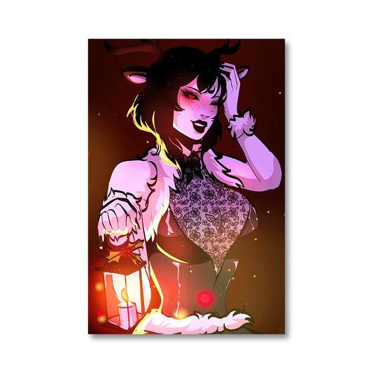 Witchy_Tea_Cup Reindeer Poster