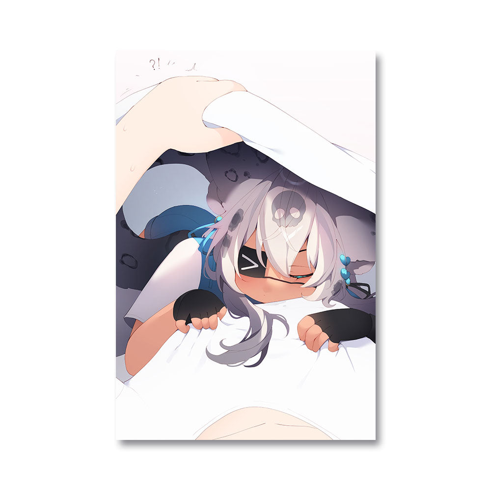 Ludienne "Snow Leopard Snooze" Poster