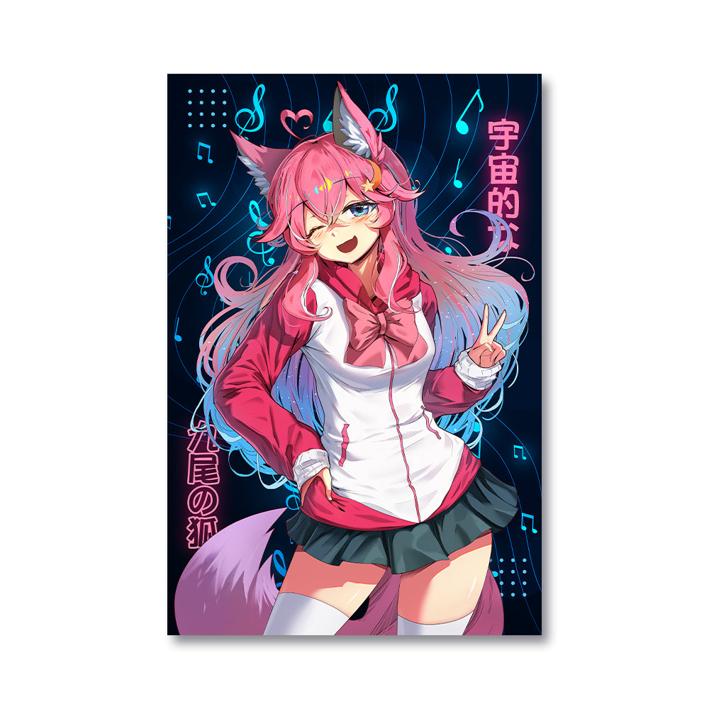 Kiichan Cosmic Fox Girl Poster